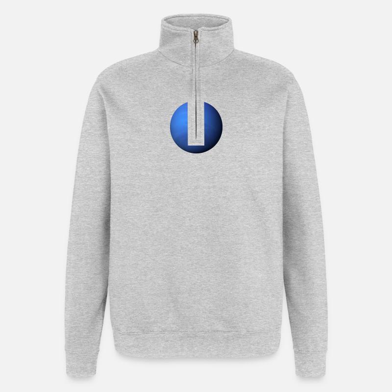 Neptune - Planète Neptune - Sweat à zip 1/4 - gris chiné