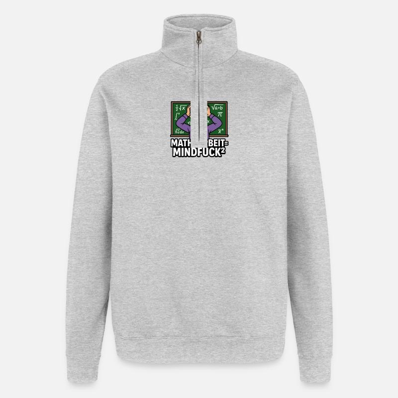 Mathe Stress Lehrer  - Quarter-Zip-Sweatshirt - Grau meliert