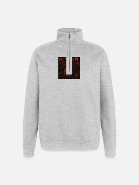 Berthanos Halloween Halloween Pumpkin Design - Quarter-Zip Sweatshirt - heather grey
