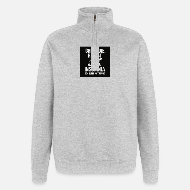 Conception de l’échec du sommeil motivationnel - Sweat à zip 1/4 - gris chiné