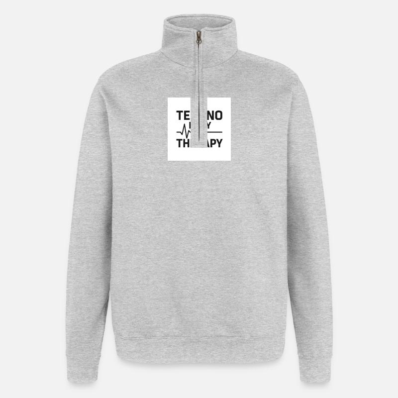 FFF2E098-3E0D-4F1A-841F-4C2C13A47547 - Sweat à zip 1/4 - gris chiné