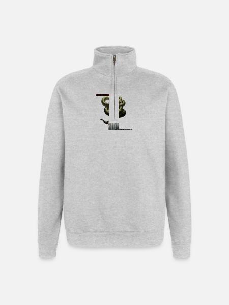 Seduction of the Serpent - Quarter-Zip Sweatshirt - heather grey