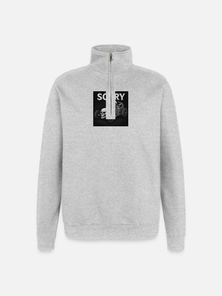 Creepy skeleton car - Quarter-Zip Sweatshirt - heather grey