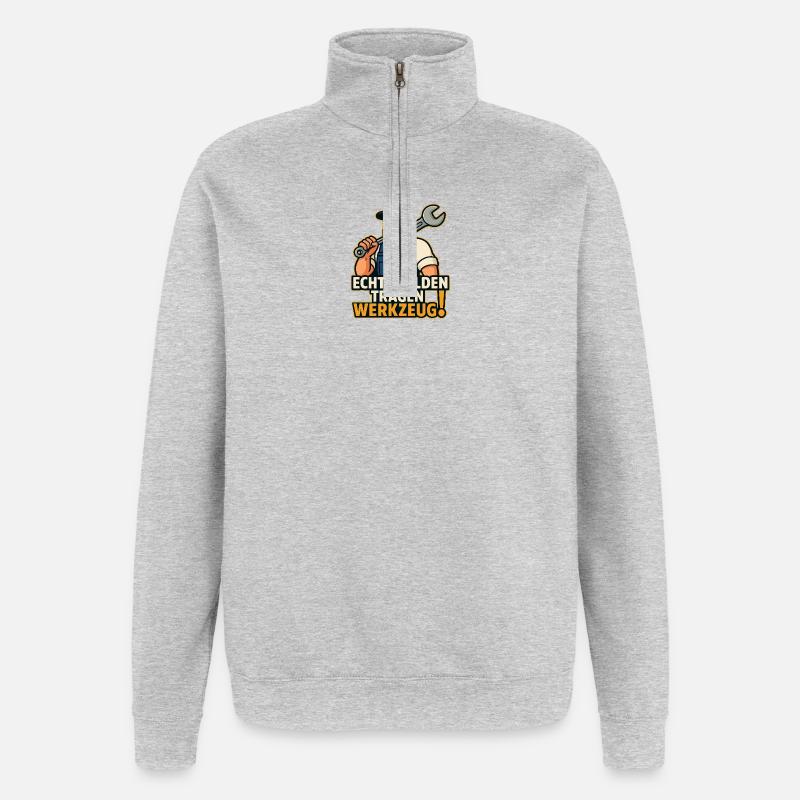 Outil de transport Real Hero - Sweat à zip 1/4 - gris chiné