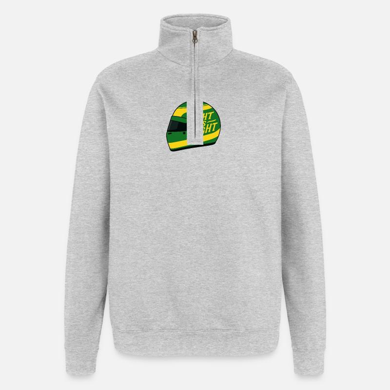 Das Licht hat Recht - Quarter-Zip-Sweatshirt - Grau meliert