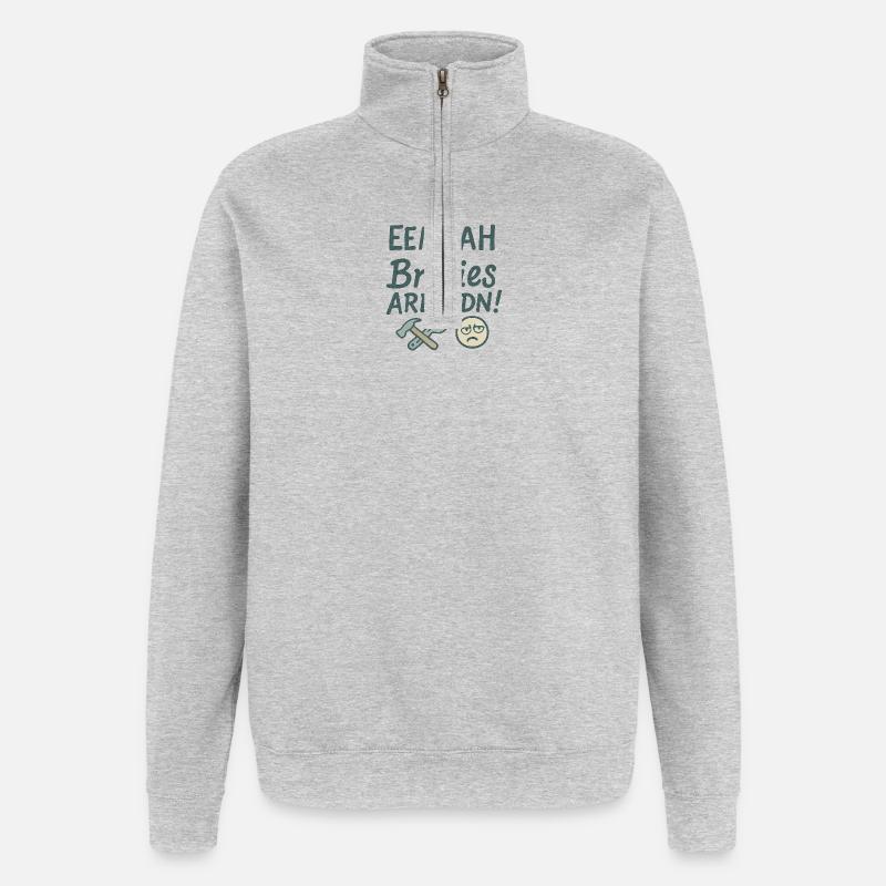 Eemaah_mid_Brofies_Arbeedn - Quarter-Zip-Sweatshirt - Grau meliert