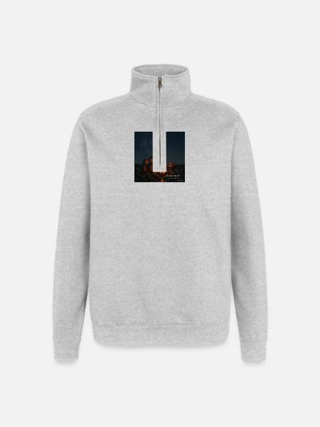 Mar&Mug Geschichte - Quarter-Zip-Sweatshirt - Grau meliert