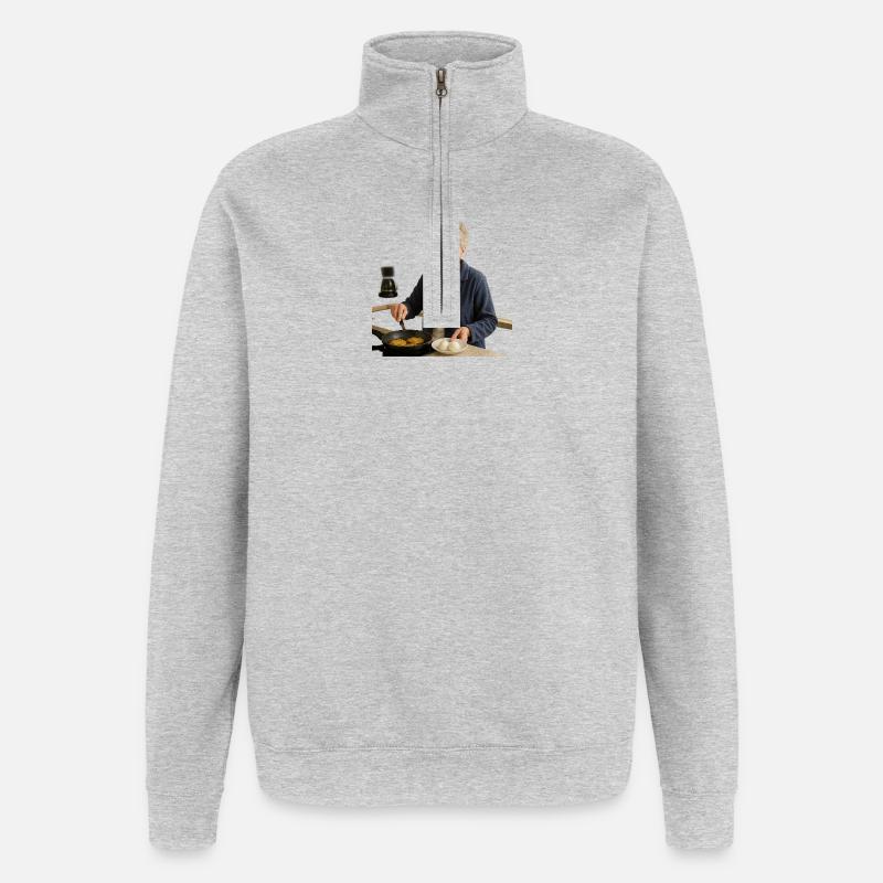 Dîner Seniors' Kitchen - Sweat à zip 1/4 - gris chiné