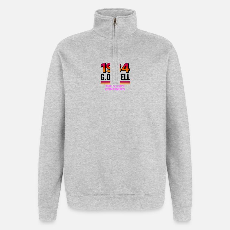 Est 1984 L’histoire continue Rétro - Sweat à zip 1/4 - gris chiné