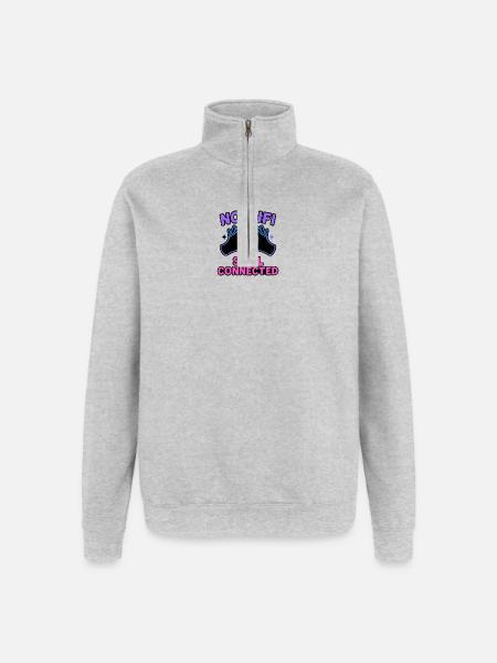 Still Connected No WiFi - Quarter-Zip Sweatshirt - heather grey
