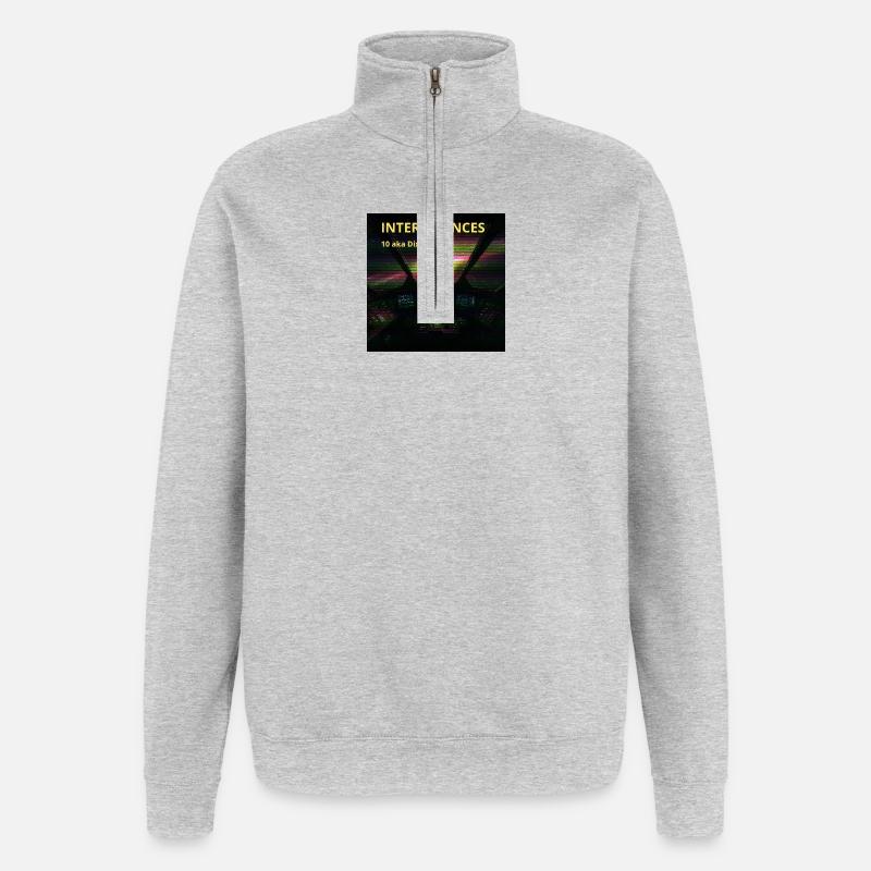 Nebula-Cockpit-Interferenz - Quarter-Zip-Sweatshirt - Grau meliert