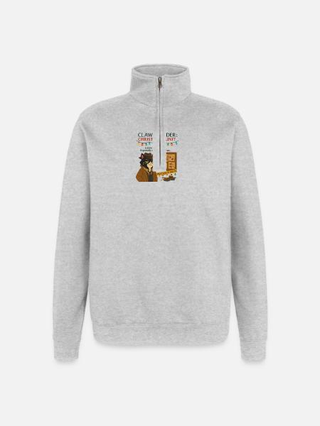CLAW-ORDER-WEIHNACHTSAUSGABE - Quarter-Zip-Sweatshirt - Grau meliert