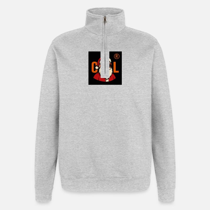 Sinterklaas with Sunglasses - Quarter-Zip Sweatshirt - heather grey