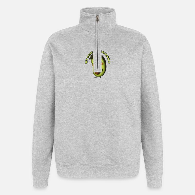 Avocado Schicksal Guacamole Meme - Quarter-Zip-Sweatshirt - Grau meliert