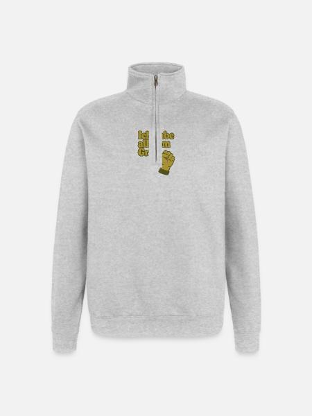 Ich habe alles im Griff - Quarter-Zip-Sweatshirt - Grau meliert