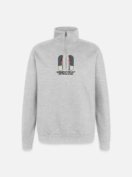 Screen Focus Cartoon - Quarter-Zip Sweatshirt - heather grey