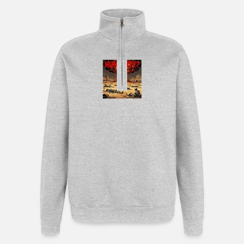 L’humanité atomique ? - Sweat à zip 1/4 - gris chiné
