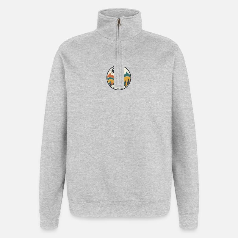 Expedition ins Unbekannte - Quarter-Zip-Sweatshirt - Grau meliert