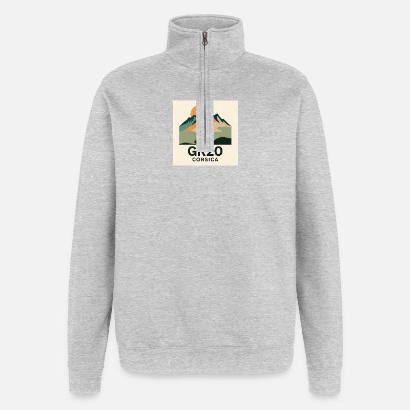 GR 20 KORSIKA - Quarter-Zip-Sweatshirt - Grau meliert