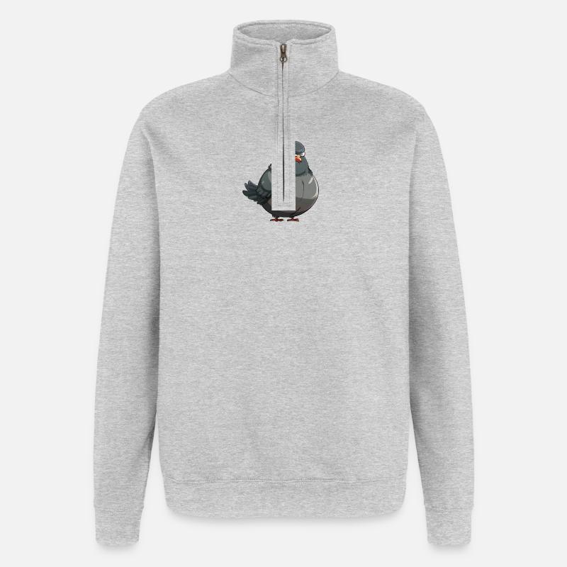 Grim Dove - Quarter-Zip Sweatshirt - heather grey
