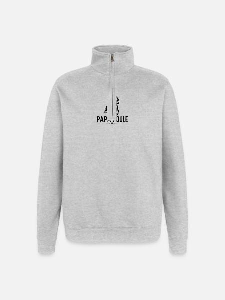 Daddy Hen – Protective Daddy - Quarter-Zip Sweatshirt - heather grey