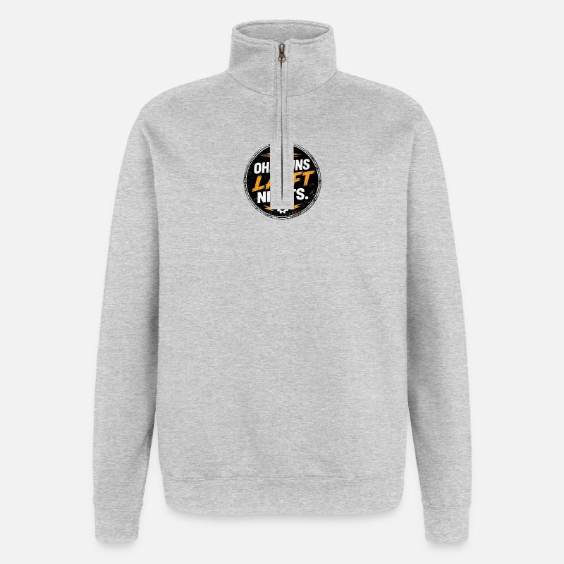 Ohne uns läuft nichts - Quarter-Zip-Sweatshirt - Grau meliert