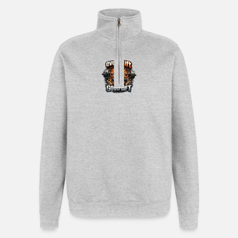 Every repetition – Win good lift - Quarter-Zip Sweatshirt - heather grey