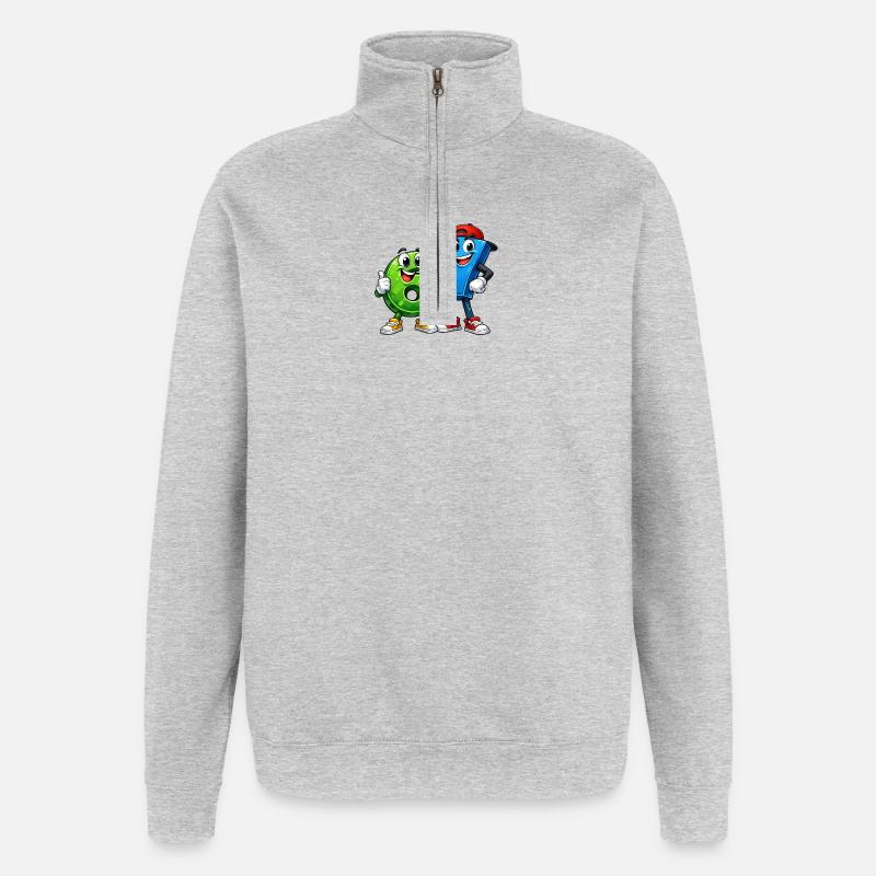 67 sixseven - Quarter-Zip Sweatshirt - heather grey