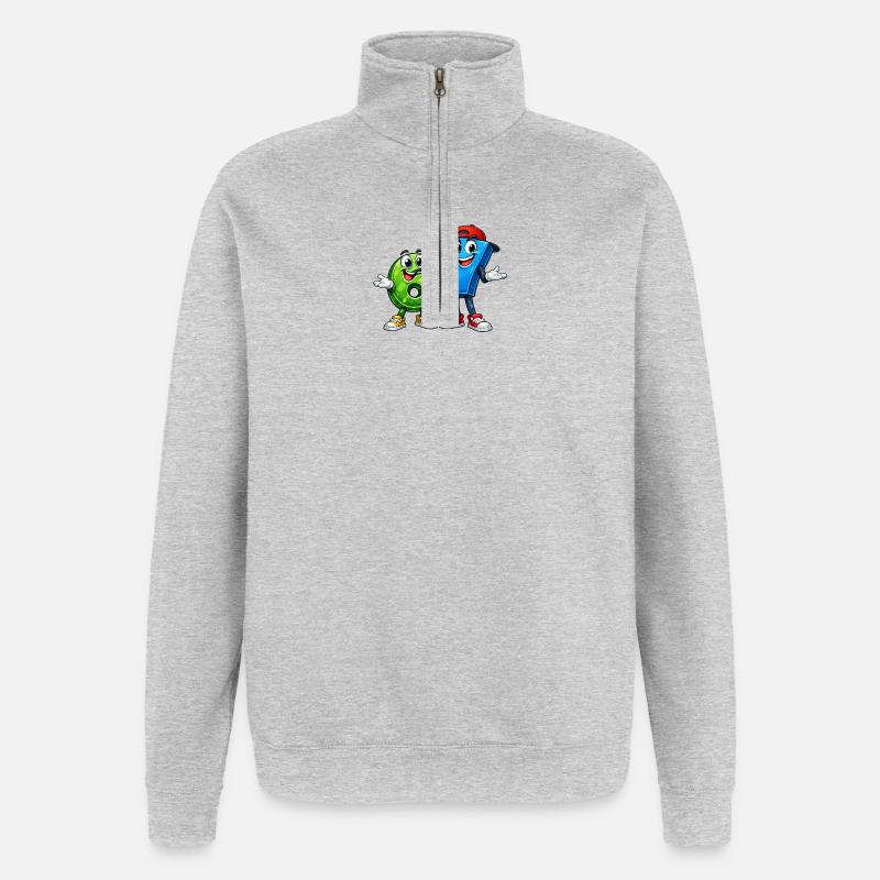 67 sixseven - Quarter-Zip Sweatshirt - heather grey