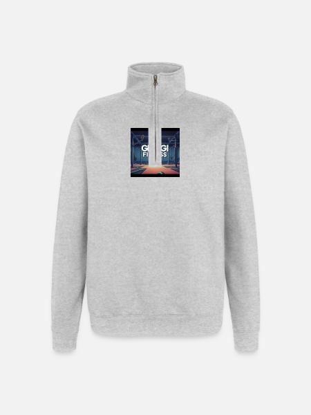 GIDAGI Fitness - Quarter-Zip Sweatshirt - heather grey