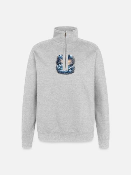 Hydropower Fist - Quarter-Zip Sweatshirt - heather grey