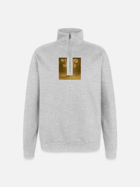 Wander Into the Silence - Quarter-Zip Sweatshirt - heather grey