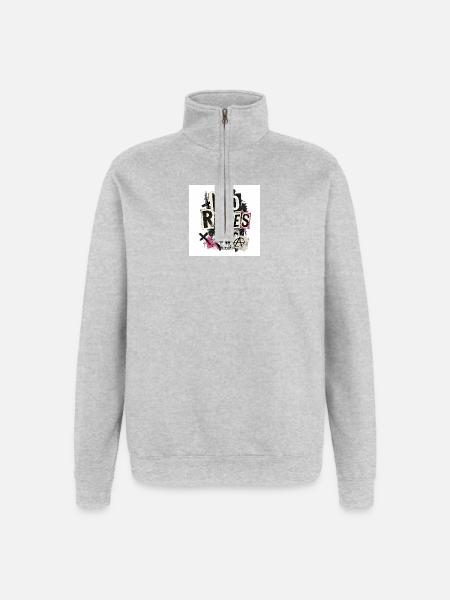 No rules - Quarter-Zip Sweatshirt - heather grey