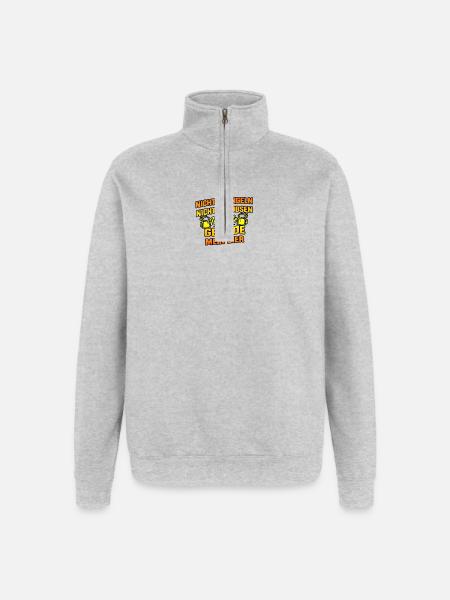 Saving beer - Quarter-Zip Sweatshirt - heather grey