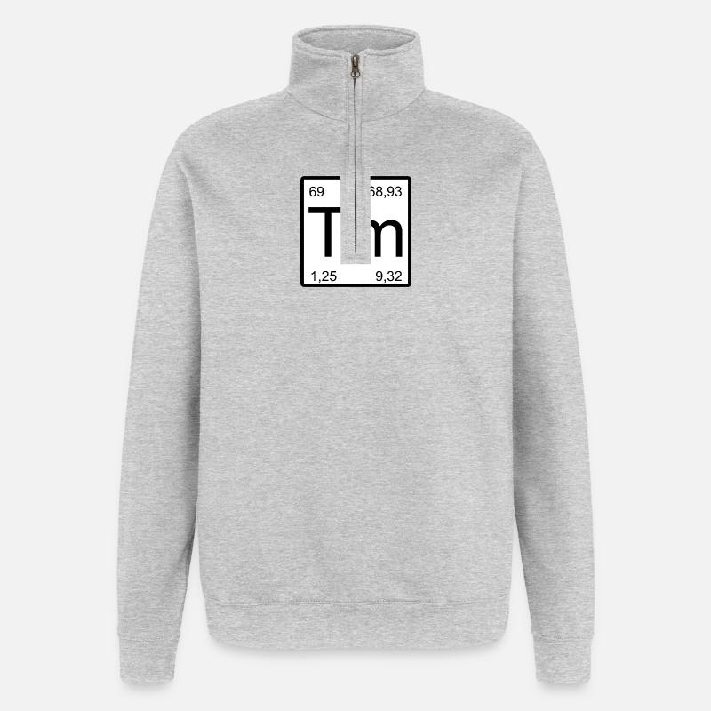 Conception des éléments de thulium - Sweat à zip 1/4 - gris chiné