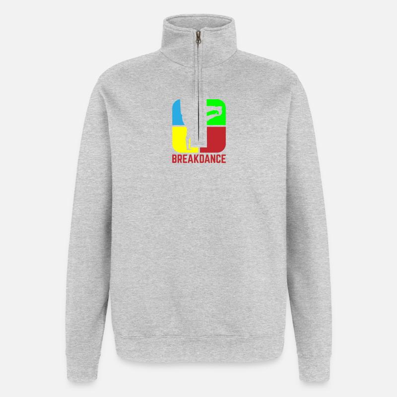 Breakdancing - Quarter-Zip Sweatshirt - heather grey