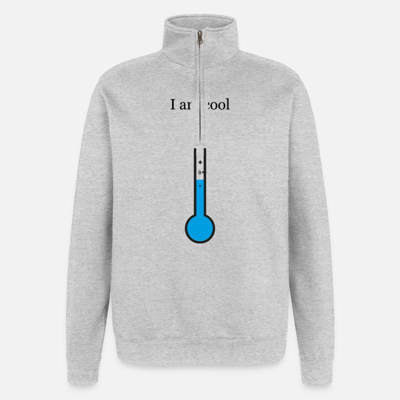 Conception de l’arc-en-ciel avec aquarelle finales - Sweat à zip 1/4 - gris chiné