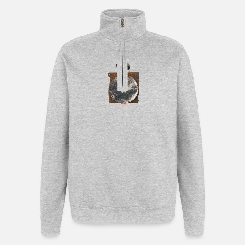 Rusty clock Time passes - Quarter-Zip Sweatshirt - heather grey