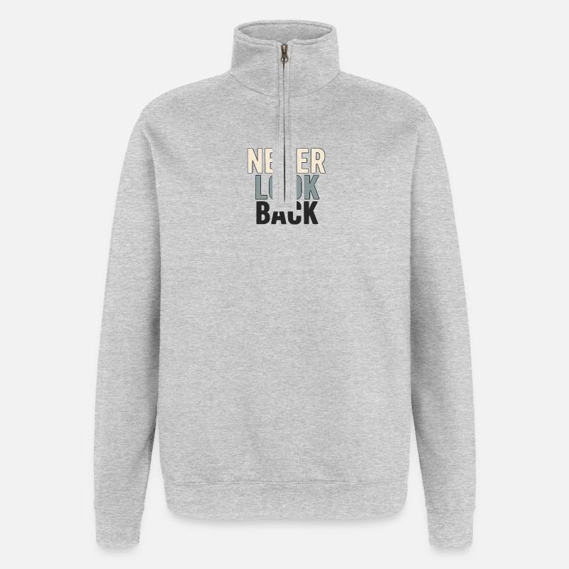 Never Look Back - Quarter-Zip Sweatshirt - heather grey