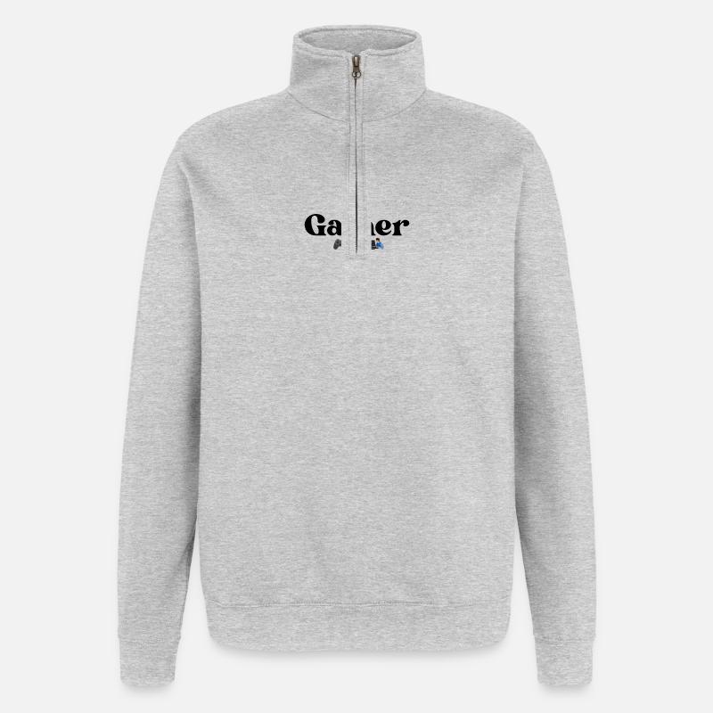 Contrôleur VS PC - Sweat à zip 1/4 - gris chiné