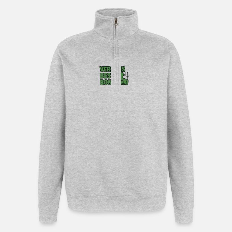 Der beste Bauer der Welt - Quarter-Zip-Sweatshirt - Grau meliert