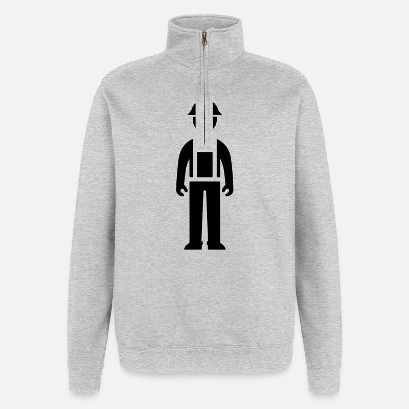 Construction Worker Team Leader - Quarter-Zip Sweatshirt - heather grey