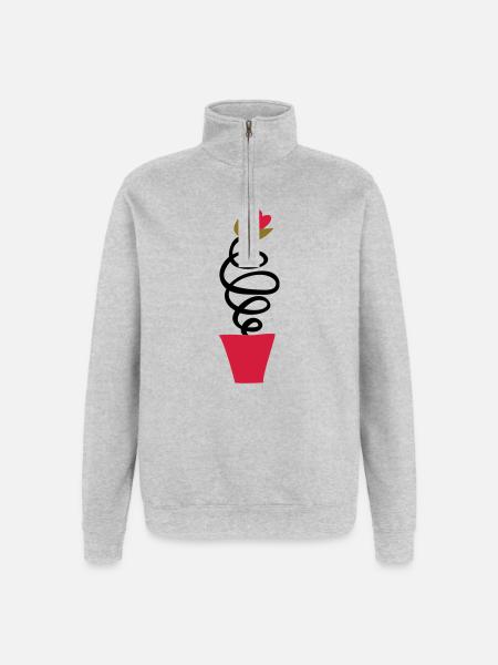 Dafty tulip from Holland - Quarter-Zip Sweatshirt - heather grey