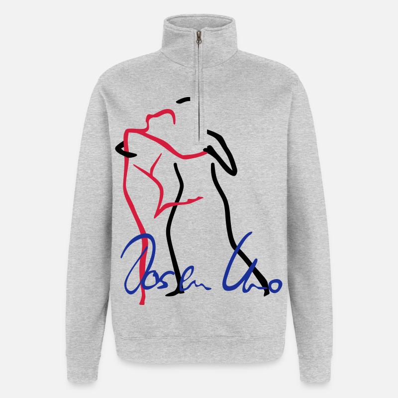 Tango-1 - Quarter-Zip-Sweatshirt - Grau meliert
