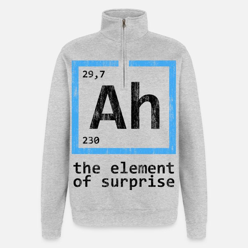 Chemise Élément De Surprise - Sweat à zip 1/4 - gris chiné