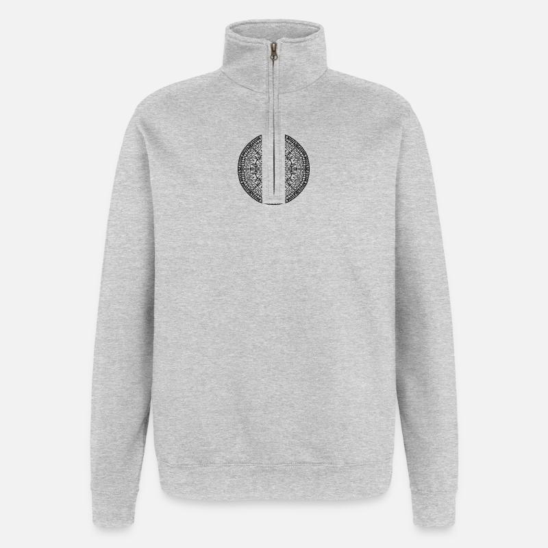 Higher self vs lower self - Quarter-Zip-Sweatshirt - Grau meliert