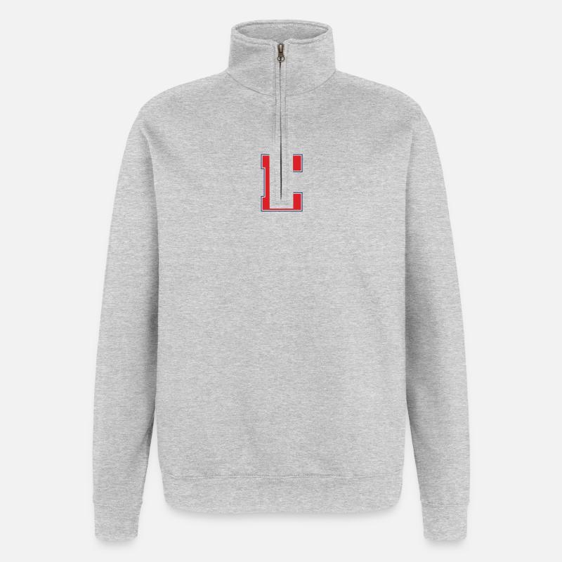 ÉCOLE SECONDAIRE DE L’EST - Sweat à zip 1/4 - gris chiné