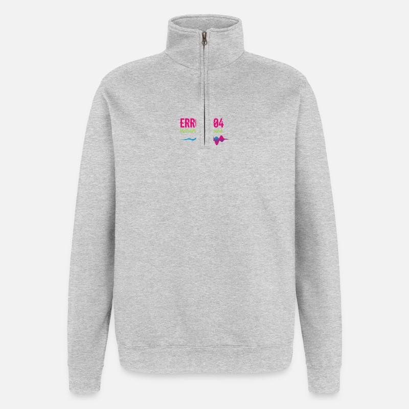 Error 404 Motivation Not Found - Quarter-Zip Sweatshirt - heather grey