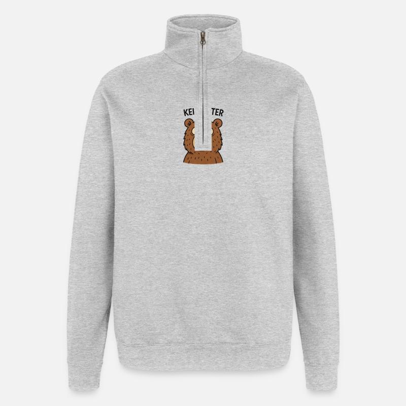 No Filter Bear – Fastness - Quarter-Zip Sweatshirt - heather grey
