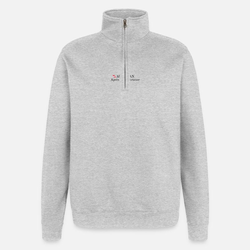Austrian Apres Ski Instructor - Quarter-Zip-Sweatshirt - Grau meliert